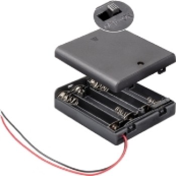 GBC 25.0111.60 - Θήκη Μπαταρίας με Διακόπτη 4xAAA-UM4